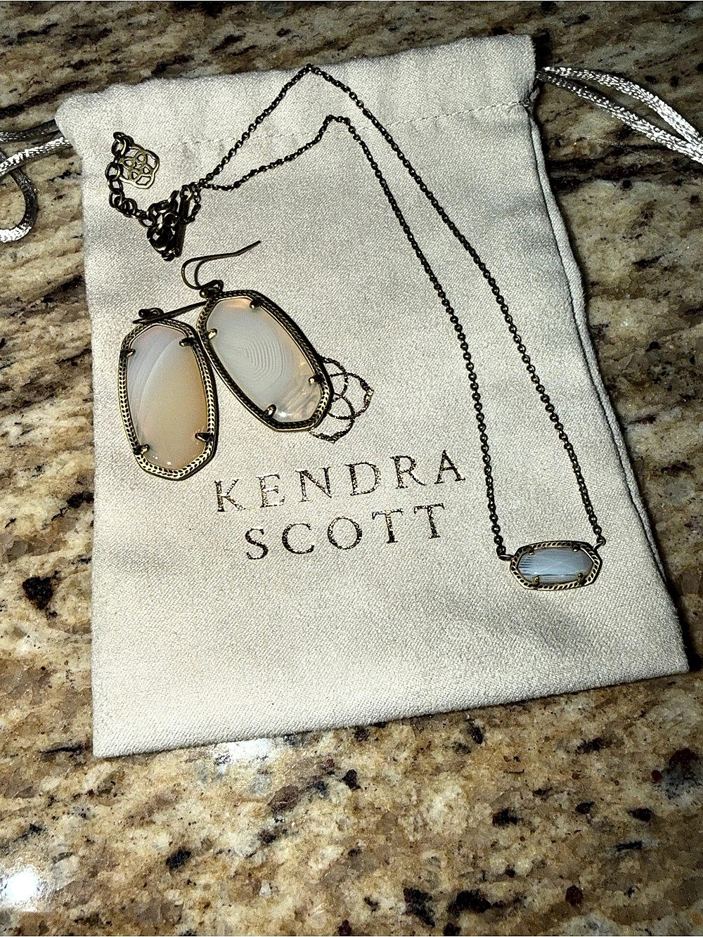 Kendra Scott Elisa Pendant Necklace and Danielle Earring Set